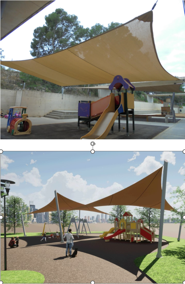 Media picture: Protecció solar movible per a les celebracions a l’aire lliure d’escoles i entitats 